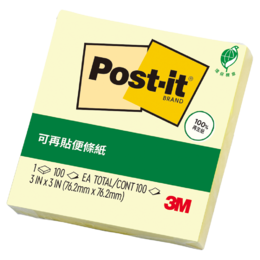3M 3x3環保材質利貼便條紙 654RP-1