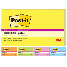 3M 狠黏便條紙(3"x5") 655S 06252-234