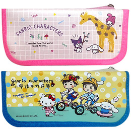 Sanrio 摺疊筆袋 鉛筆盒(粉版/小學童版)  299317