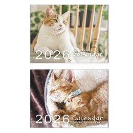 2026年 A4貓咪月曆