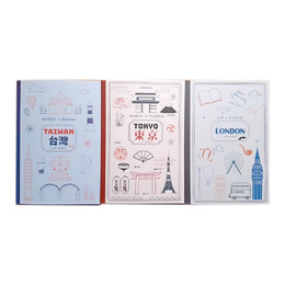 城市旅人18K厚口橫線厚筆記(款式隨機出貨)