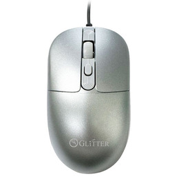 滑鼠 USB有線光學鼠-銀 GT-855