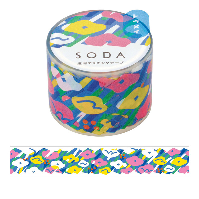 (KIM JIM)HITOTOKI SODA 透明PET卷狀膠帶 30MM