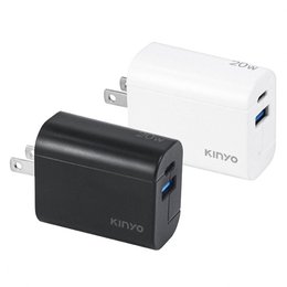 KINYO PDCB-002B/W雙孔充電器20W