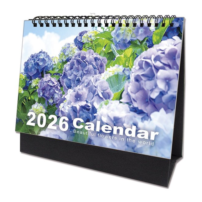 2026年 花兒三角桌曆