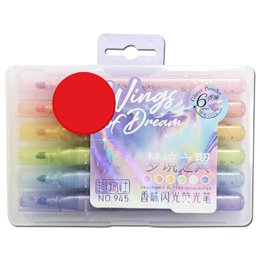 945香味閃光螢光筆 (6入)