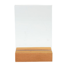 T行平角 櫸木台卡壓克力架