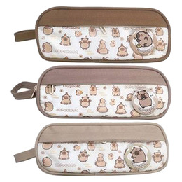 萌萌水豚 三格大筆袋(款式隨機出貨)