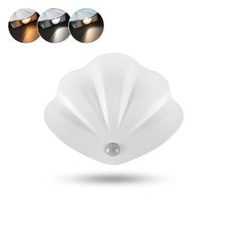 aibo 三色光貝殼充電磁吸LED感應燈/壁燈