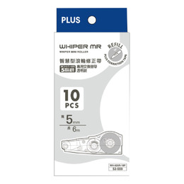 PLUS 智慧型滾輪透明修正帶內帶5mm*6M(10入吊掛)