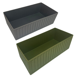 日本製-硬質收納盒-深灰/深綠
