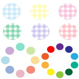 1公分小圓點貼紙 馬卡龍色/彩虹色/格紋