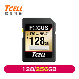TCELL冠元 SDXC FOCUS A2 UHS-1 U3 V30 攝影專用記憶卡 (128/256GB)