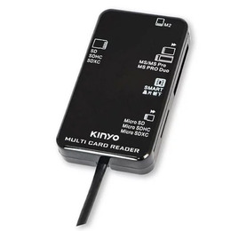 KINYO KCR-6250多合一晶片讀卡機(黑)