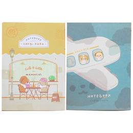 柯基犬 25K 加厚橫線筆記本