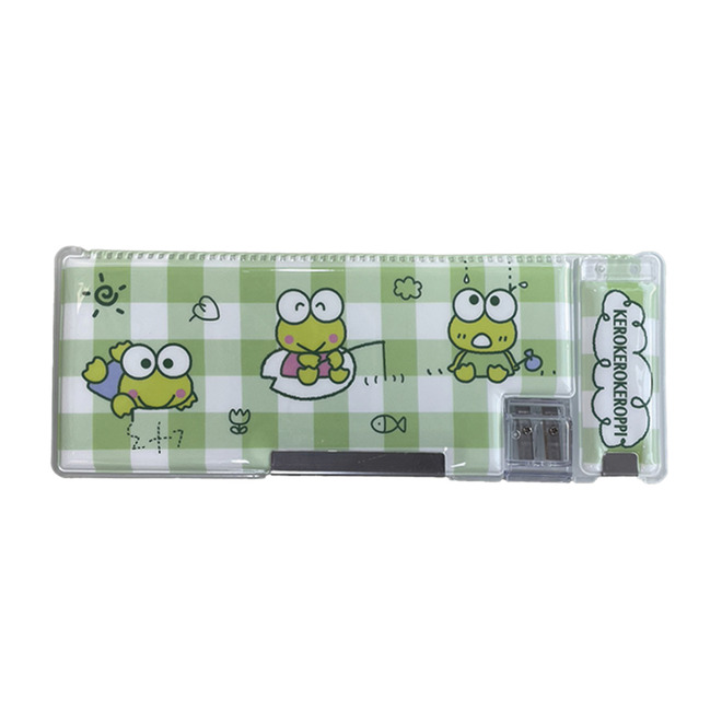 輕便三開筆盒-大眼蛙 三麗鷗 Sanrio