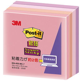 3M利貼狠黏便條紙磚 654-4SS-MC-7