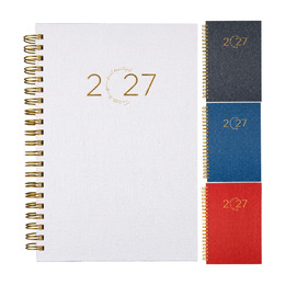 2027年 32K苧麻雙線圈橫式週誌
