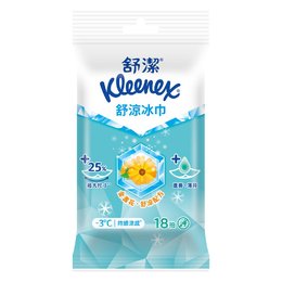 舒潔舒涼冰巾18抽