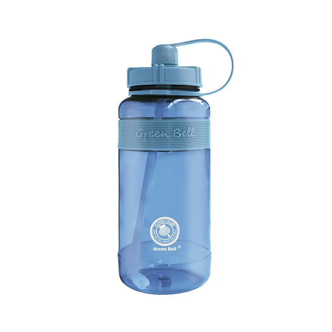 綠貝 精選彈跳吸管太空壺(附背帶)-2000ml