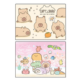 水豚橫式資料袋A