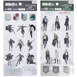 進擊的巨人透明燙銀/冷燙手帳貼紙