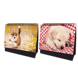 2027年 狗狗三角桌曆A