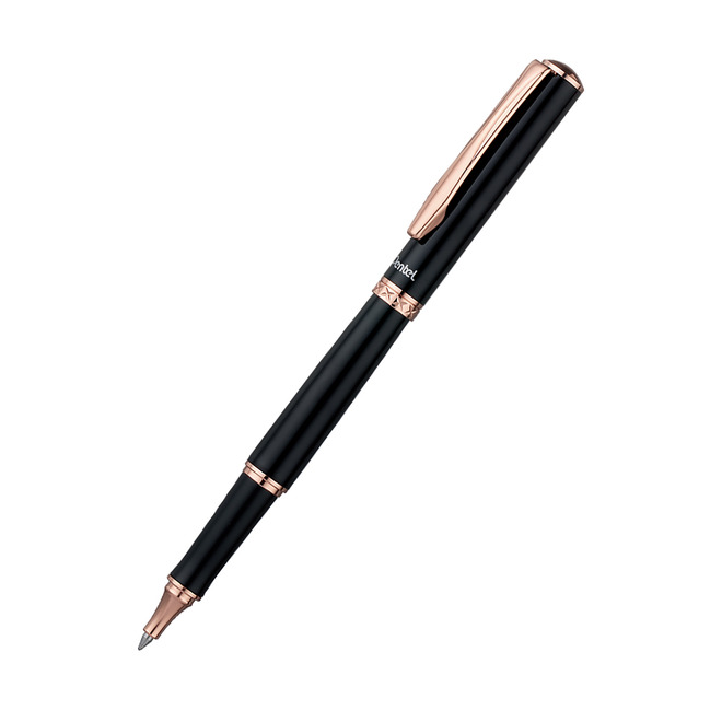 Pentel Sterling 金屬中性筆0.7mm(限定)-黑軸玫瑰金 (可選刻字或無刻字版本)