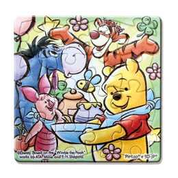 Winnie The Pooh小熊維尼(1)拼圖磁鐵16片(方)
