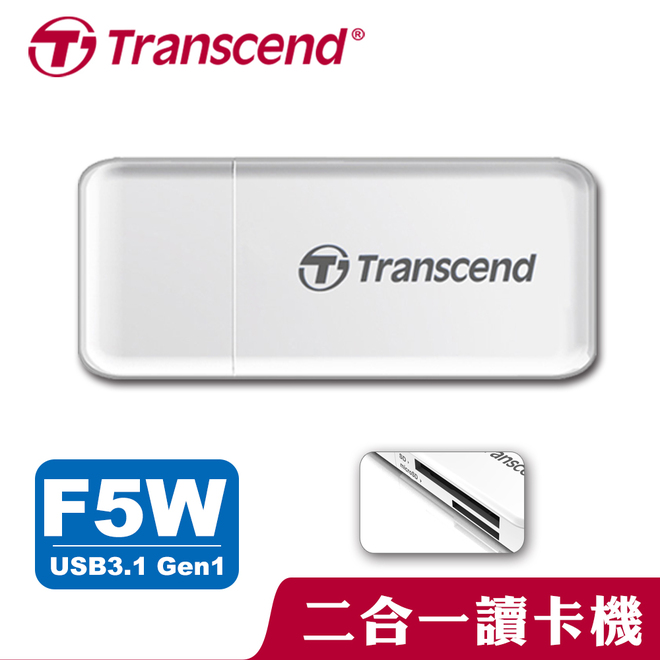 創見 SD+microSD雙槽USB3.1讀卡機