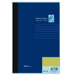 18K藍皮膠套筆記-迴紋針(90入)