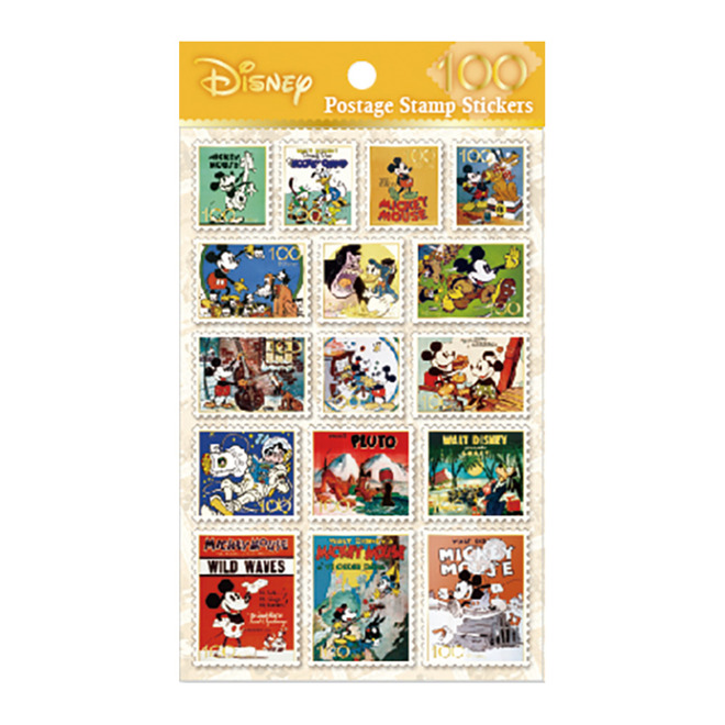 迪士尼燙金郵票貼紙