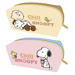 SNOOPY(好心情)皮質方型筆袋(款式隨機出貨)