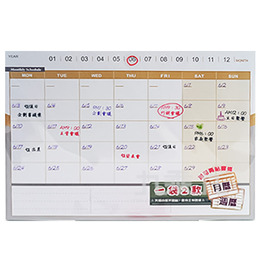 行事曆可再貼便條紙 61625