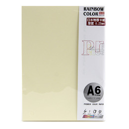 A6日本特厚卡紙205gsm-淡黃20入 P3-GSA620Y