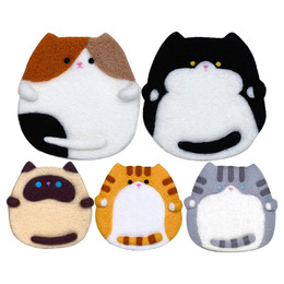 暖呼呼貓咪 杯墊羊毛氈材料包套組