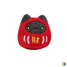 [貓貓蟲-咖波] 達摩黑貓蟲9cm不倒翁娃娃(財)