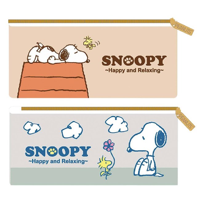 SNOOPY(小日子)皮質拉鍊袋(S/M) (款式隨機出貨)