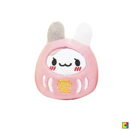 [貓貓蟲-咖波] 達摩兔兔9cm不倒翁娃娃(愛)