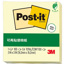 3M 3x3環保材質利貼便條紙 654RP-1