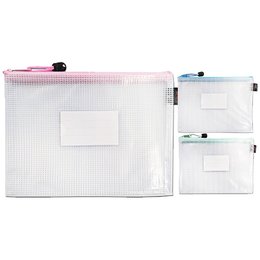 A5馬卡龍網狀拉鍊袋