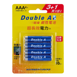 Double A鹼性電池4號4入