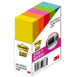 3M 五色狠黏便條紙 500-5SSAN