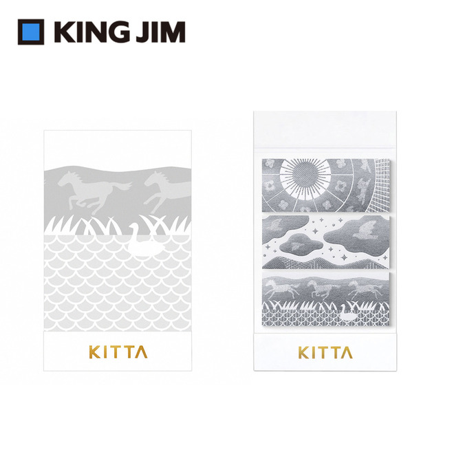 KING JIM  KITTA 和紙膠帶特殊銀箔