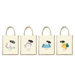 小呸角 大棉麻手提袋