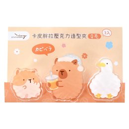 卡皮胖拉 壓克力造型夾(3入)