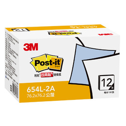  (網路限定販售) 3M 可再貼便條紙環保經濟包(藍) 654L-2A