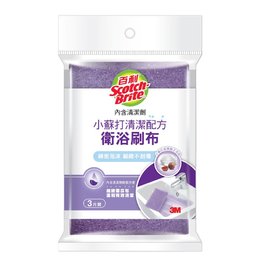 3M百利衛浴刷布(含小蘇打配方) 3入組