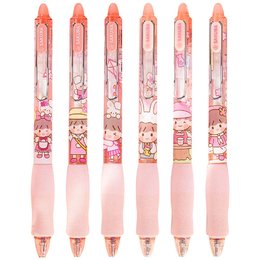 小圓子櫻花列車可擦鋼夾按動筆-藍芯 (款式隨機出貨)