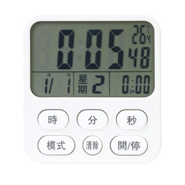 KINYO萬年曆電子式計時器 白